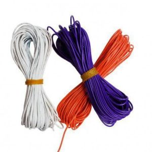 مجموعه 5 عددی سیم افشان سایز AWG-26A زرد - 10 متری