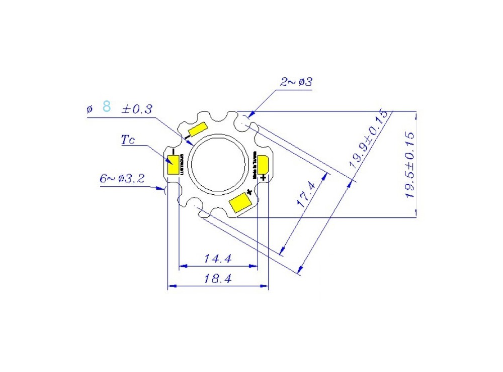 مجموعه 5 عددی LED COB سفید طبیعی 3W مدل LUSTROUS 5CLAE0835