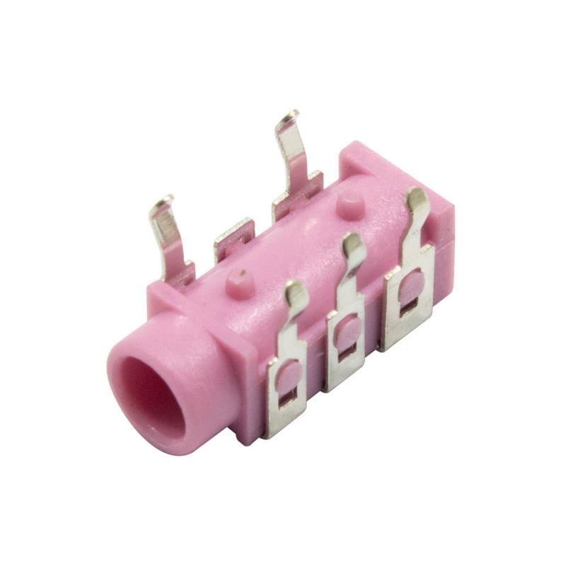 مجموعه 56 عددی جک هدفون 3.5mm استریو صورتی 5 پین PJ-313