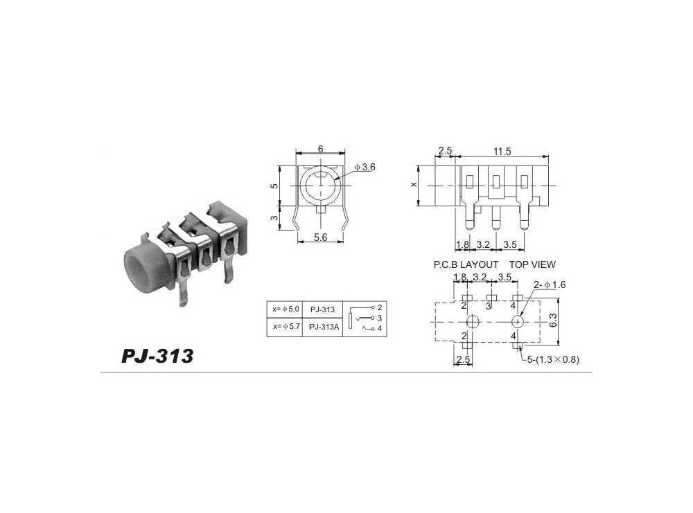 مجموعه 56 عددی جک هدفون 3.5mm استریو صورتی 5 پین PJ-313