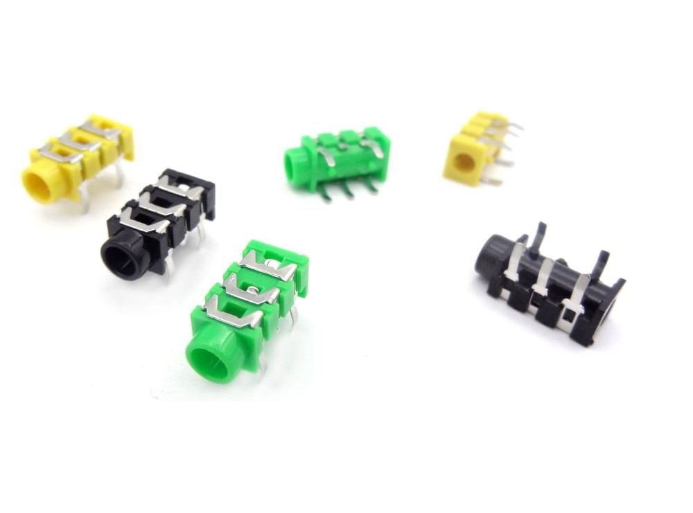 مجموعه 57 عددی جک هدفون 3.5mm استریو زرد 5 پین PJ-313