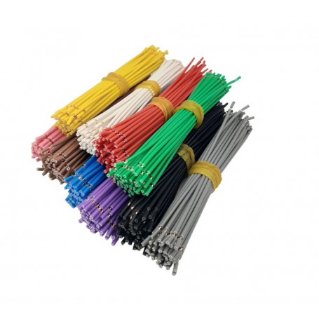 مجموعه 6 عددی سیم افشان سایز 0.25 قرمز 15cm دو سر لخت بسته50 تایی