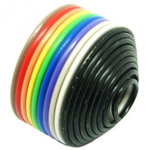 مجموعه 6 عددی کابل فلت 10 رشته رنگی یک متری