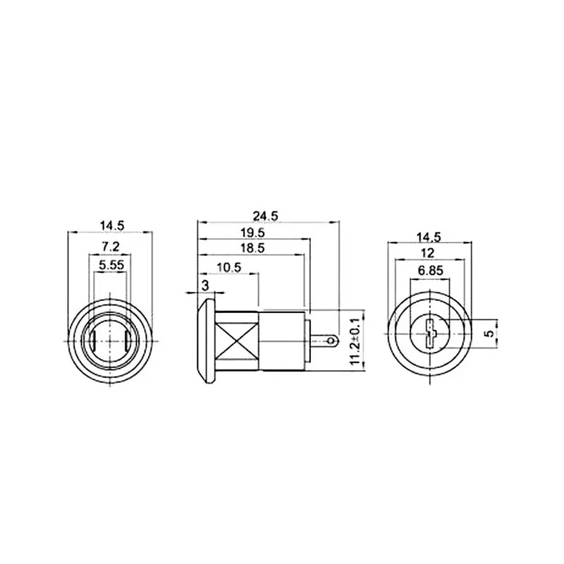 مجموعه 6 عددی سوئیچ آلفا 2 حالته با کلید فلزی S1203