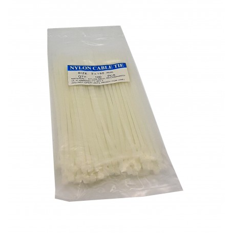 مجموعه 6 عددی بست کمری سفید 3x150mm بسته100 تایی مجموعه 6 عددی بست کمری سفید 3x150mm بسته100 تایی