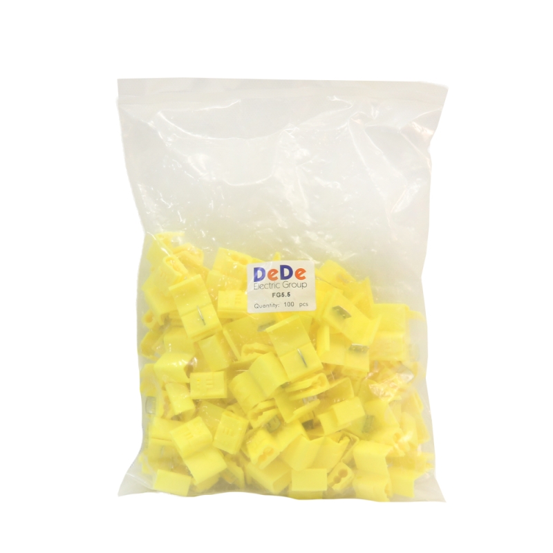 کانکتور انشعابی سریع زرد سایز 6 مدل FG5.5 بسته100 تایی