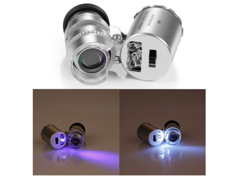 ذره بین میکروسکوپی 60x چراغدار