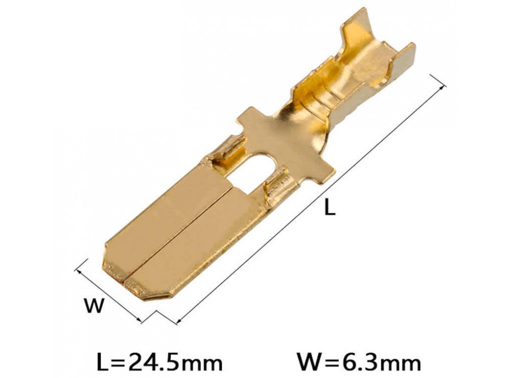 سرسیم کولری برنجی نری سایز 6.3 بسته400 تایی