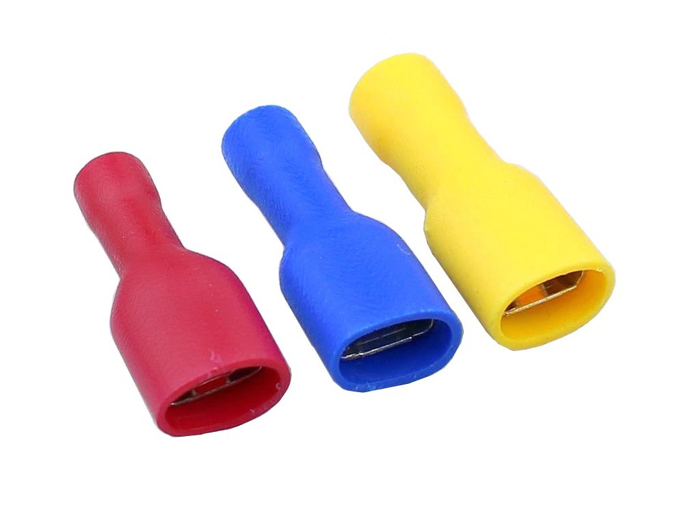 سرسیم کولری تمام روکش مادگی آبی سایز 6.3 مدل FDFD2-250 بسته100 تایی