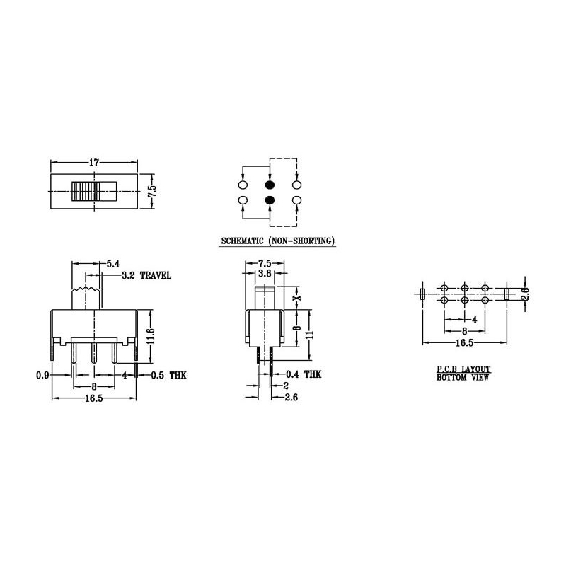 مجموعه 69 عددی کلید دو حالته کشویی 6 پین کد SS22F12G7 مجموعه 69 عددی کلید دو حالته کشویی 6 پین کد SS22F12G7