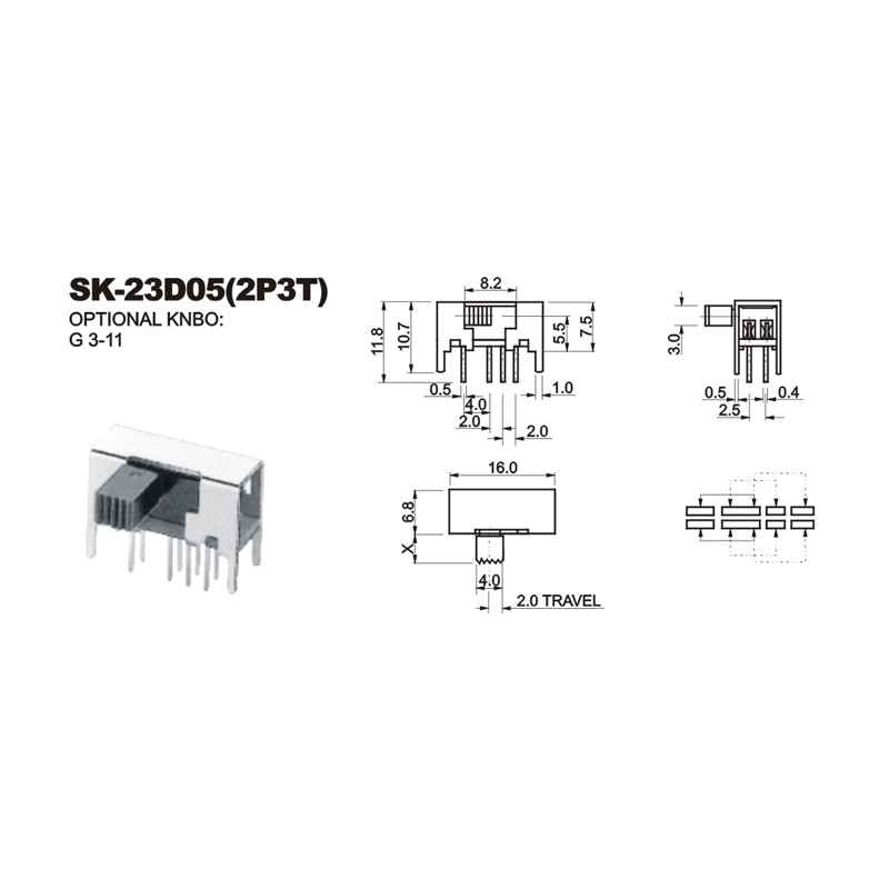 مجموعه 71 عددی کلید سه حالته کشویی 8 پین رایت SK-23D05 مجموعه 71 عددی کلید سه حالته کشویی 8 پین رایت SK-23D05