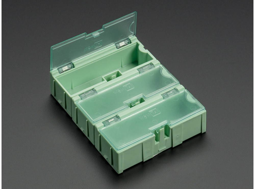 جعبه قطعات 75x31.5x21 SMD سبز جعبه قطعات 75x31.5x21 SMD سبز