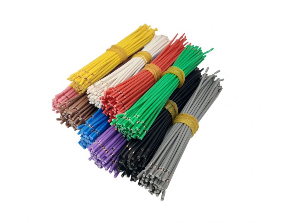 مجموعه 8 عددی سیم افشان سایز 0.25 سفید 10cm دو سر لخت بسته50 تایی