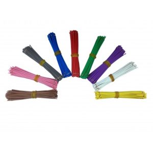 مجموعه 8 عددی سیم افشان سایز 0.25 قهوه ای 10cm دو سر لخت بسته50 تایی