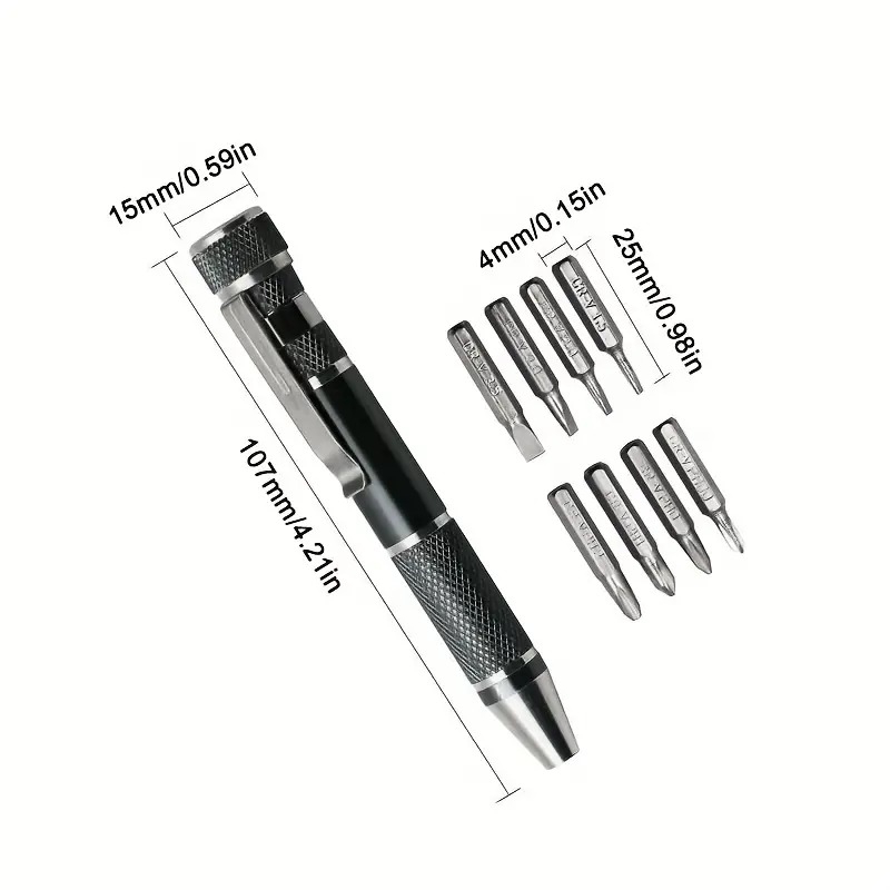 ست پیچ گوشتی فلزی 9 تکه طرح خودکاری
