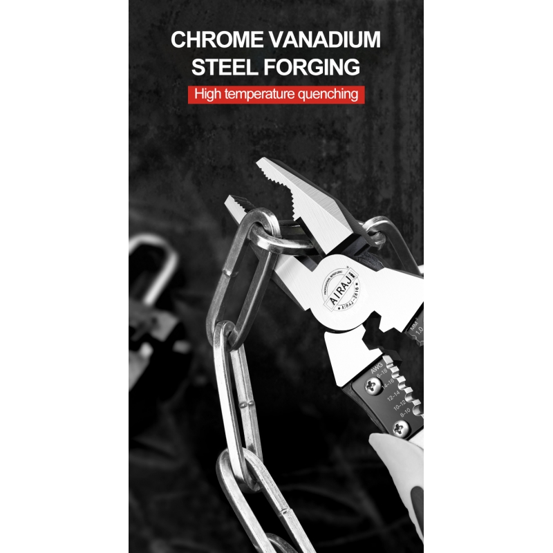 انبردست و سیم لخت کن حرفه ای سایز 9 اینچ AIRAJ مدل 2616