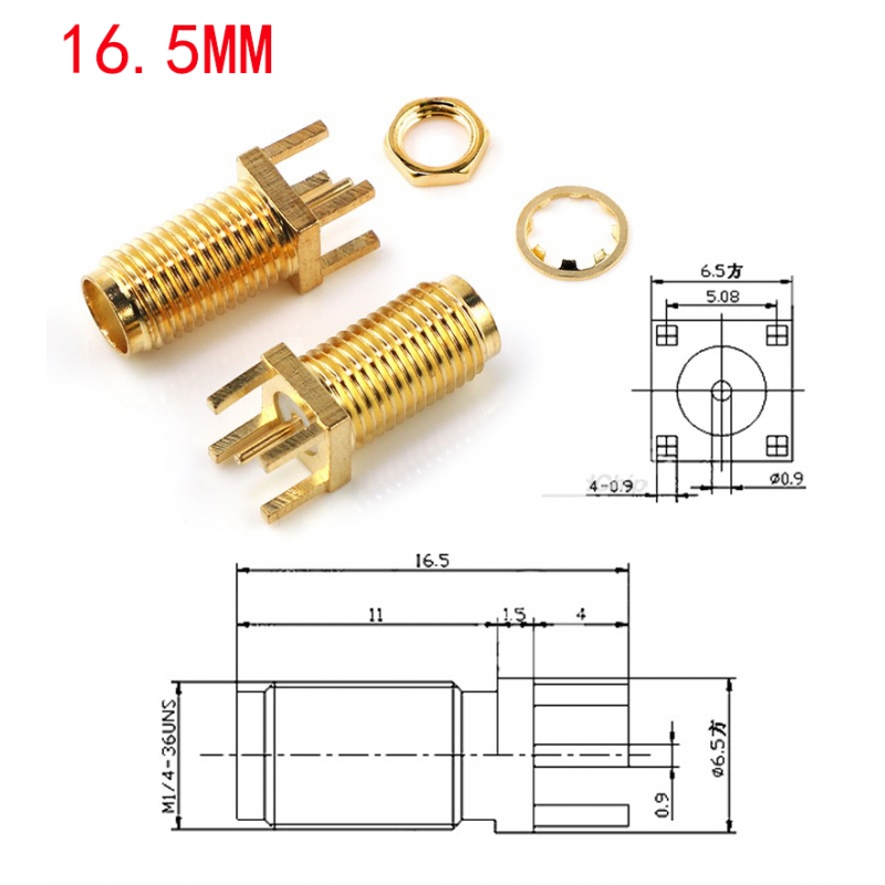 مجموعه 9 عددی کانکتور SMA-KE-F بلند 16.5mm