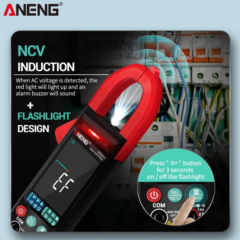 کلمپ متر دیجیتالی AC ـ 400 آمپر ANENG مدل ST211