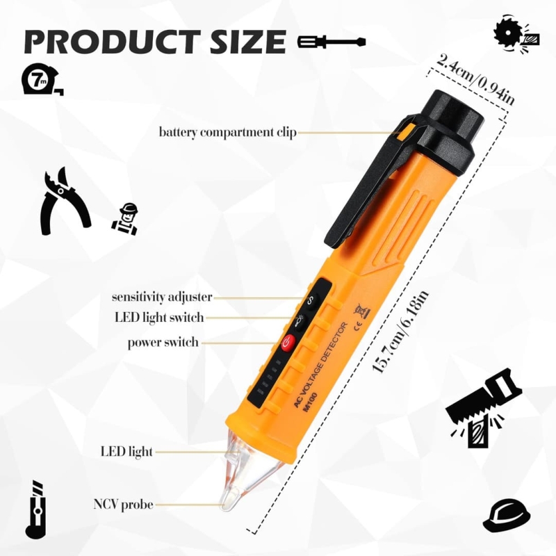 فازمتر القائی و ردیاب ولتاژ AC مدل M100 فازمتر القائی و ردیاب ولتاژ AC مدل M100