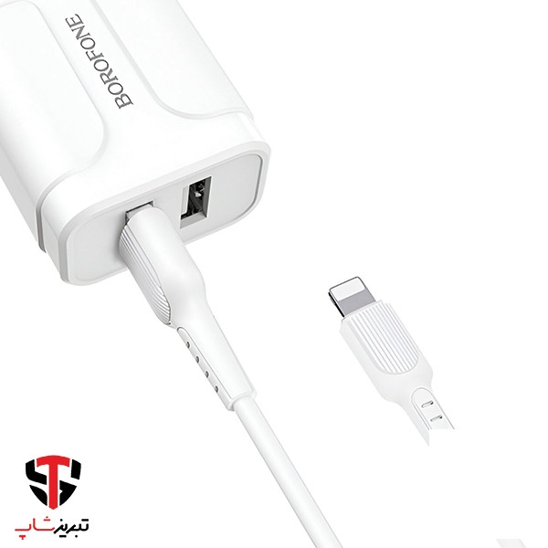 شارژر دیواری بروفون مدل BA37A به همراه کابل لایتنینگ