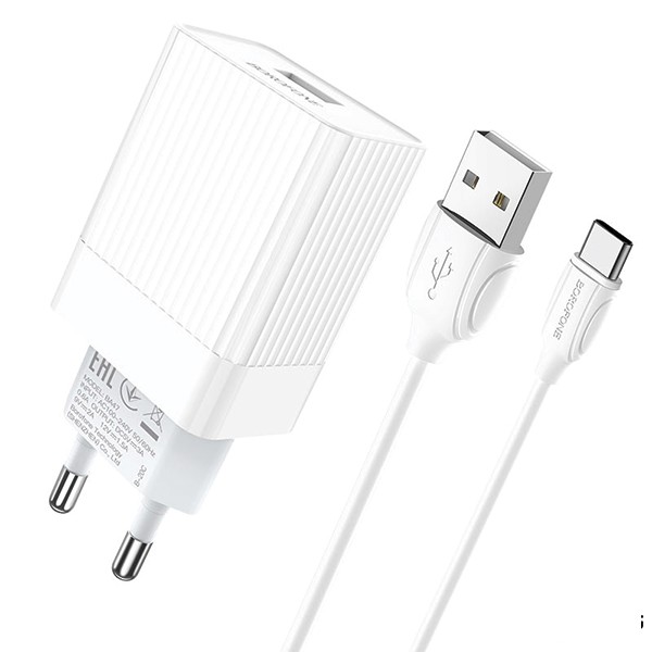 شارژر دیواری بروفون مدل BA47A به همراه کابل Type-C