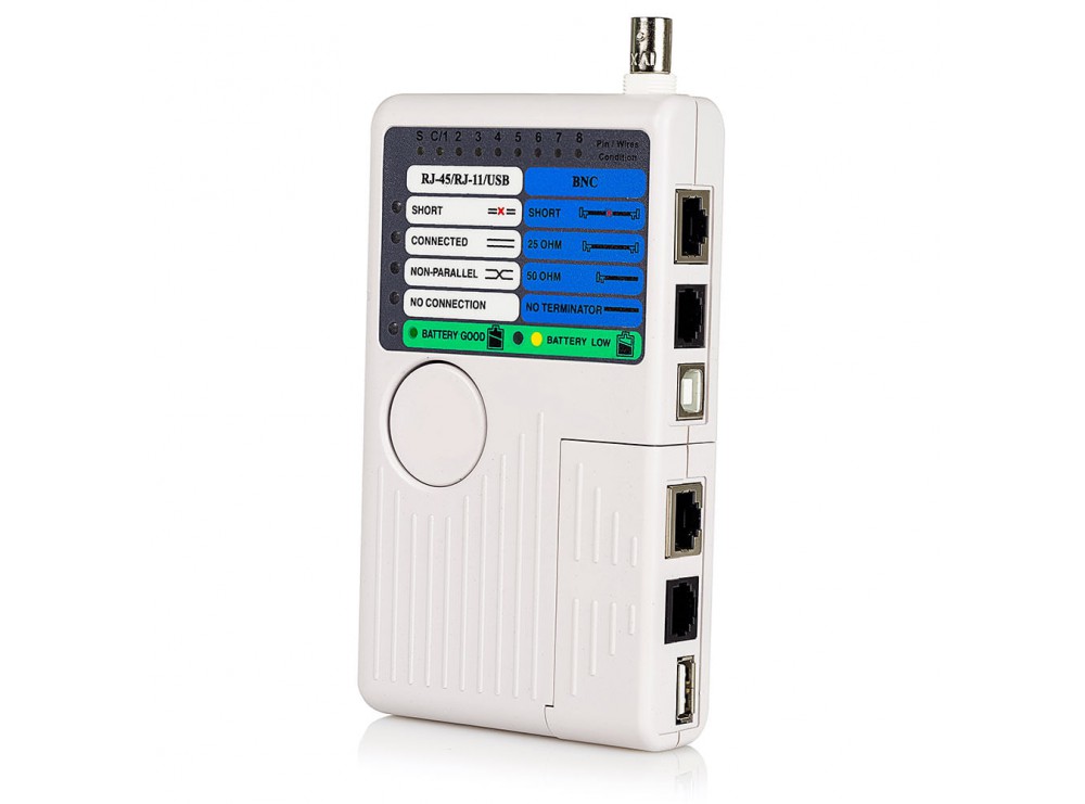 تستر کابل BNC-RJ45-RJ11-USB مدل TS-405 تستر کابل BNC-RJ45-RJ11-USB مدل TS-405