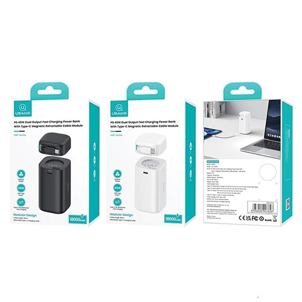 پاوربانک یوسمز مدل CD216 ظرفیت 18000 میلی آمپر ساعت