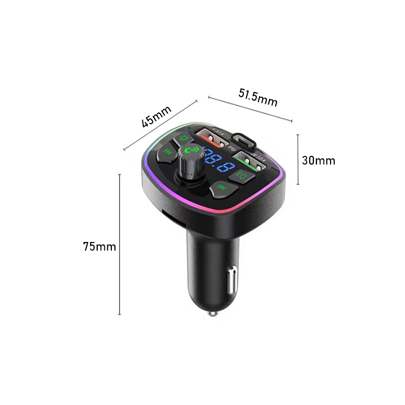 FM پلیر بلوتوثی و شارژر فندکی خودرو PD مدل Q7