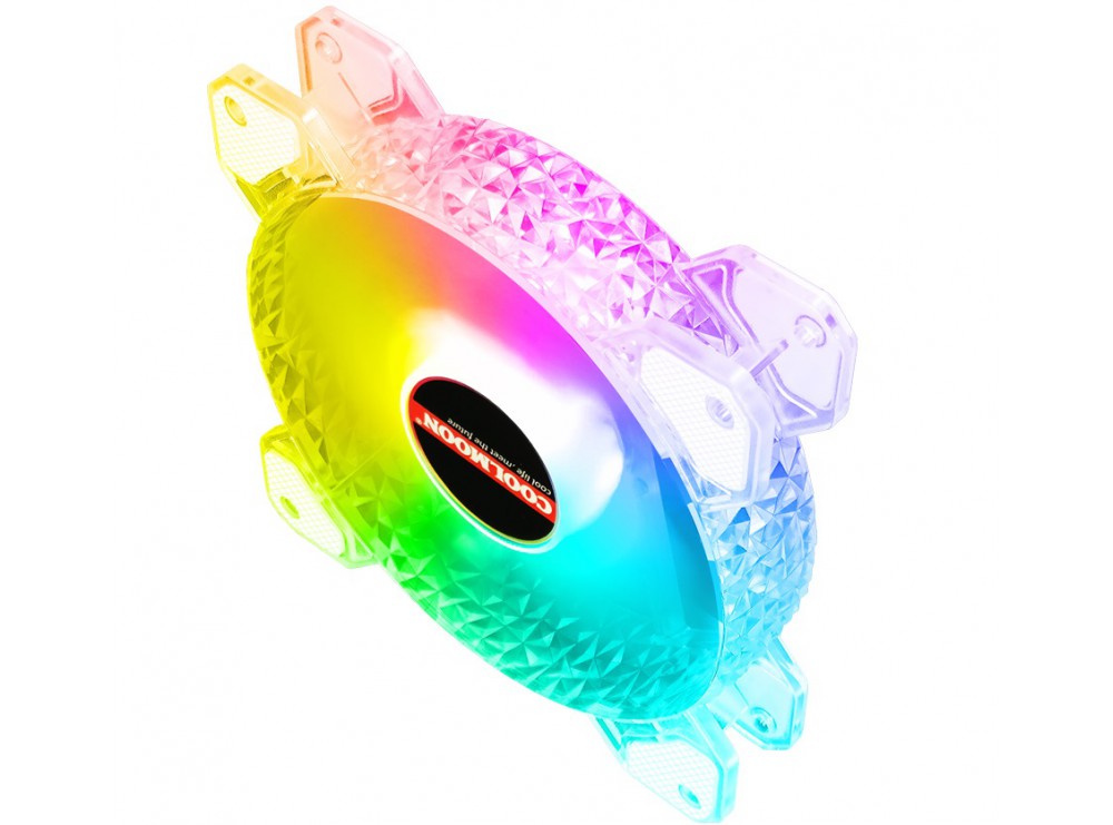 فن کیس LED کنترلی 12V سایز 12X12 مدل Diamond مارک COOLMOON فن کیس LED کنترلی 12V سایز 12X12 مدل Diamond مارک COOLMOON