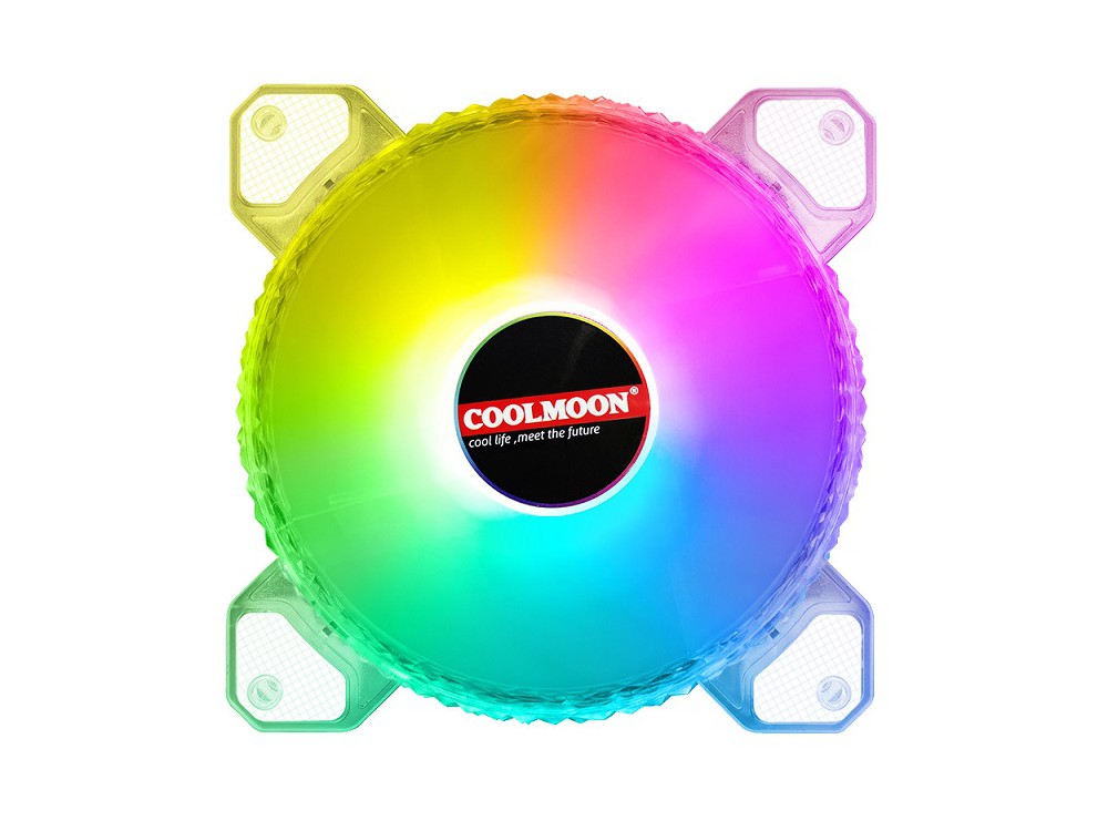 فن کیس LED کنترلی 12V سایز 12X12 مدل Diamond مارک COOLMOON فن کیس LED کنترلی 12V سایز 12X12 مدل Diamond مارک COOLMOON