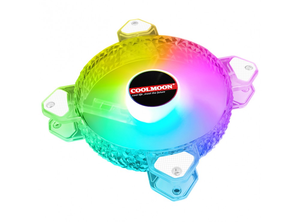فن کیس LED کنترلی 12V سایز 12X12 مدل Diamond مارک COOLMOON فن کیس LED کنترلی 12V سایز 12X12 مدل Diamond مارک COOLMOON