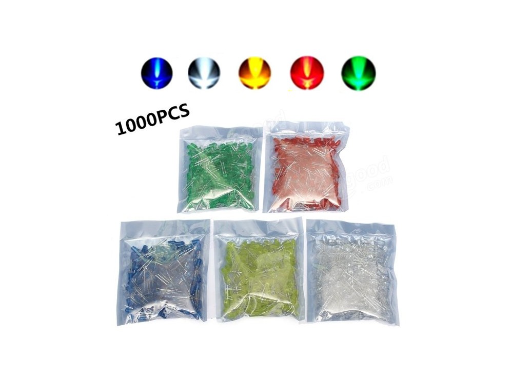 LED سبز مات 3mm بسته 1000 تایی