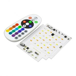 LED DOB RGB فول اسپکتروم 30W 220V سایز 106X84mm دارای مدار محافظتی Anti Surge به همراه ریموت کنترلر