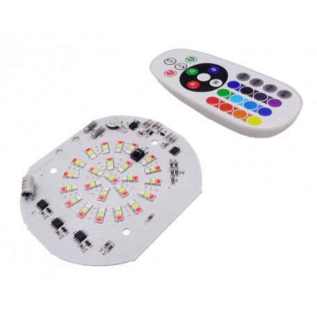 LED DOB RGB فول اسپکتروم 50W 220V گرد XKD-FW دارای مدار محافظتی Anti Surge به همراه ریموت کنترلر LED DOB RGB فول اسپکتروم 50W 220V گرد XKD-FW دارای مدار محافظتی Anti Surge به همراه ریموت کنترلر