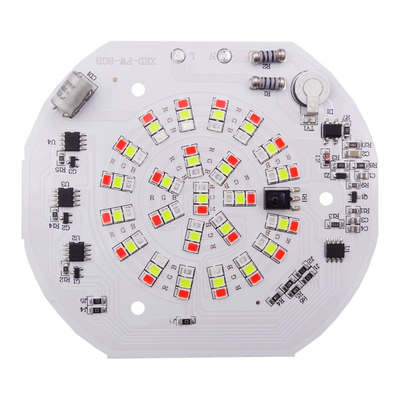 LED DOB RGB فول اسپکتروم 50W 220V گرد XKD-FW دارای مدار محافظتی Anti Surge به همراه ریموت کنترلر LED DOB RGB فول اسپکتروم 50W 220V گرد XKD-FW دارای مدار محافظتی Anti Surge به همراه ریموت کنترلر