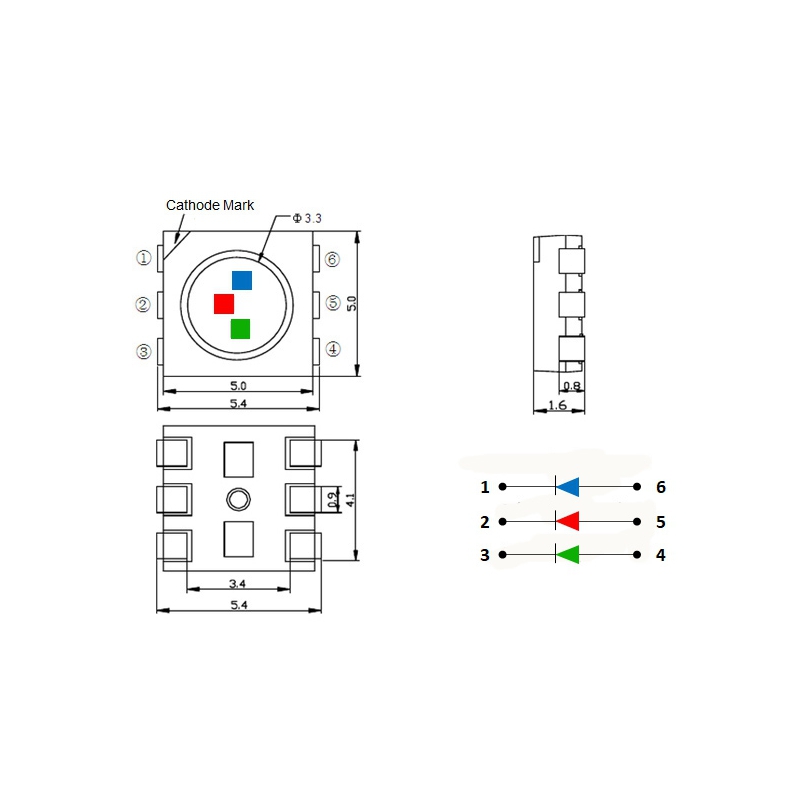 LED RGB SMD پکیج 5050 رول 5000 تایی