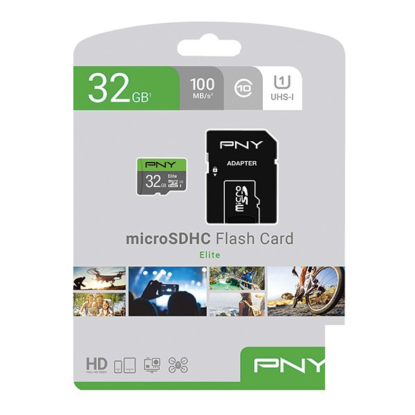 کارت حافظه microSDXC پی ان وای مدل P-SDU32GU185GW-GE ظرفیت 32 گیگابایت به همراه آداپتور