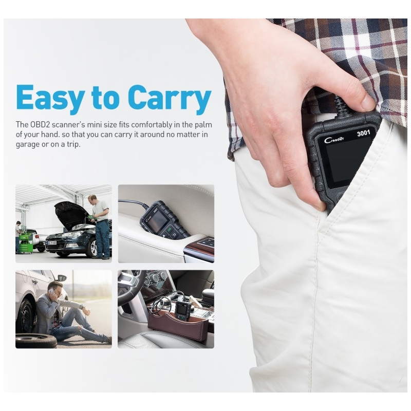 دستگاه دیاگ خودرو OBD II / EOBD + CAN مدل CR3001 مارک LAUNCH دستگاه دیاگ خودرو OBD II / EOBD + CAN مدل CR3001 مارک LAUNCH