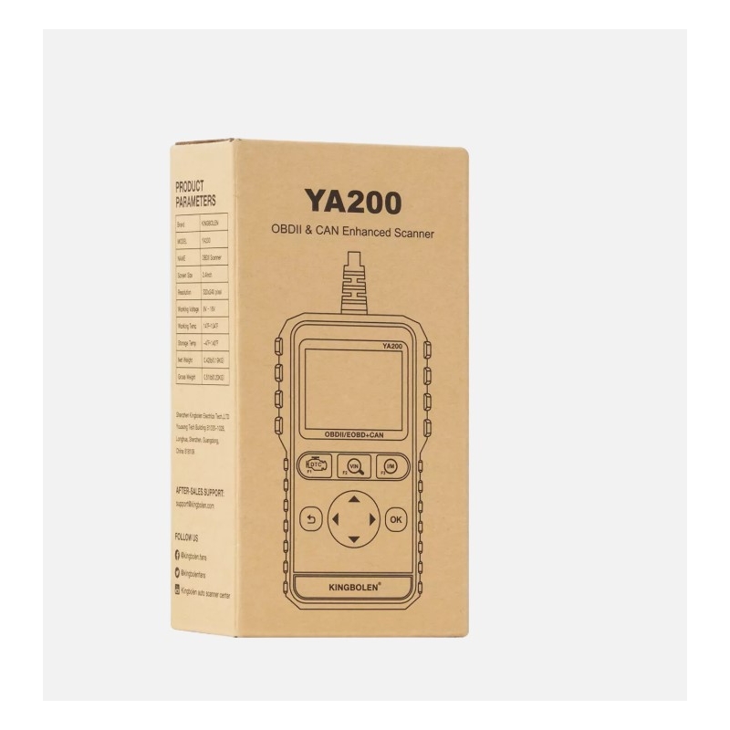دستگاه دیاگ خودرو OBD II / EOBD + CAN مدل YA200 مارک KINGBOLEN