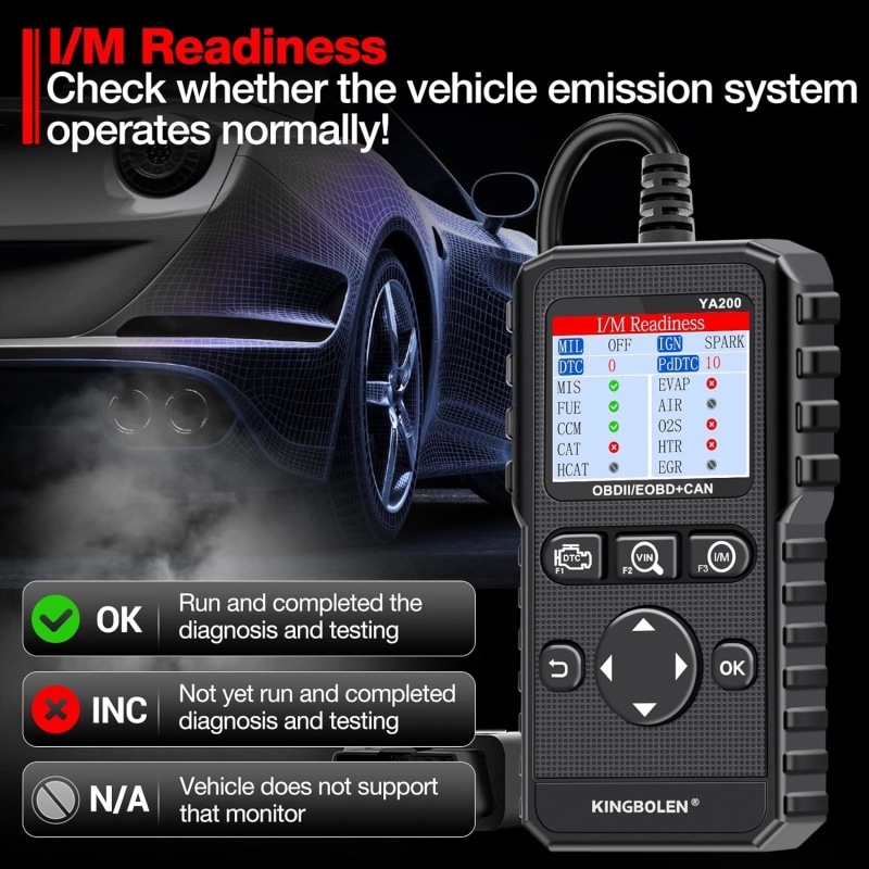 دستگاه دیاگ خودرو OBD II / EOBD + CAN مدل YA200 مارک KINGBOLEN