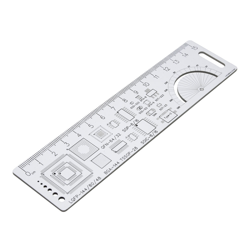 خط کش PCB پکیج های قطعات الکترونیک 15 سانتی متری