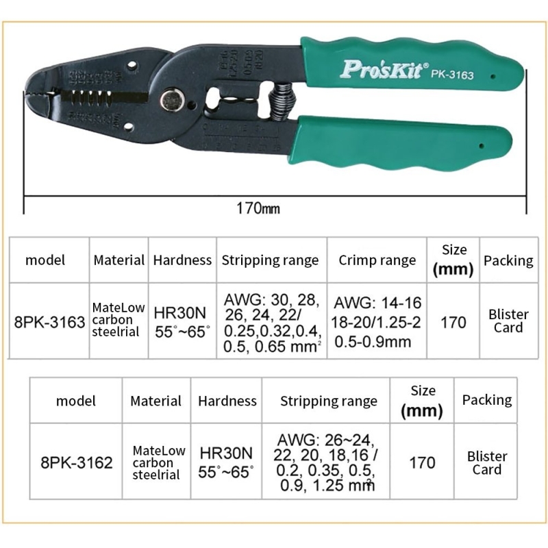سیم لخت کن چندکاره پروسکیت Proskit مدل 8PK-3163 سیم لخت کن چندکاره پروسکیت Proskit مدل 8PK-3163