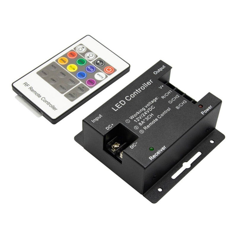 درایور و کنترلر RGB - کنترل از راه دور 20KEY-24A درایور و کنترلر RGB - کنترل از راه دور 20KEY-24A