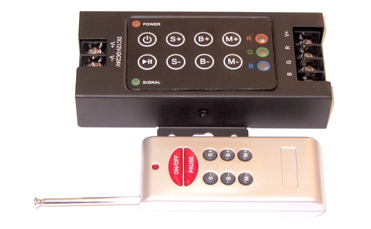 درایور و کنترلر RGB تک خروجی - کنترل از راه دور RFT-30A درایور و کنترلر RGB تک خروجی - کنترل از راه دور RFT-30A