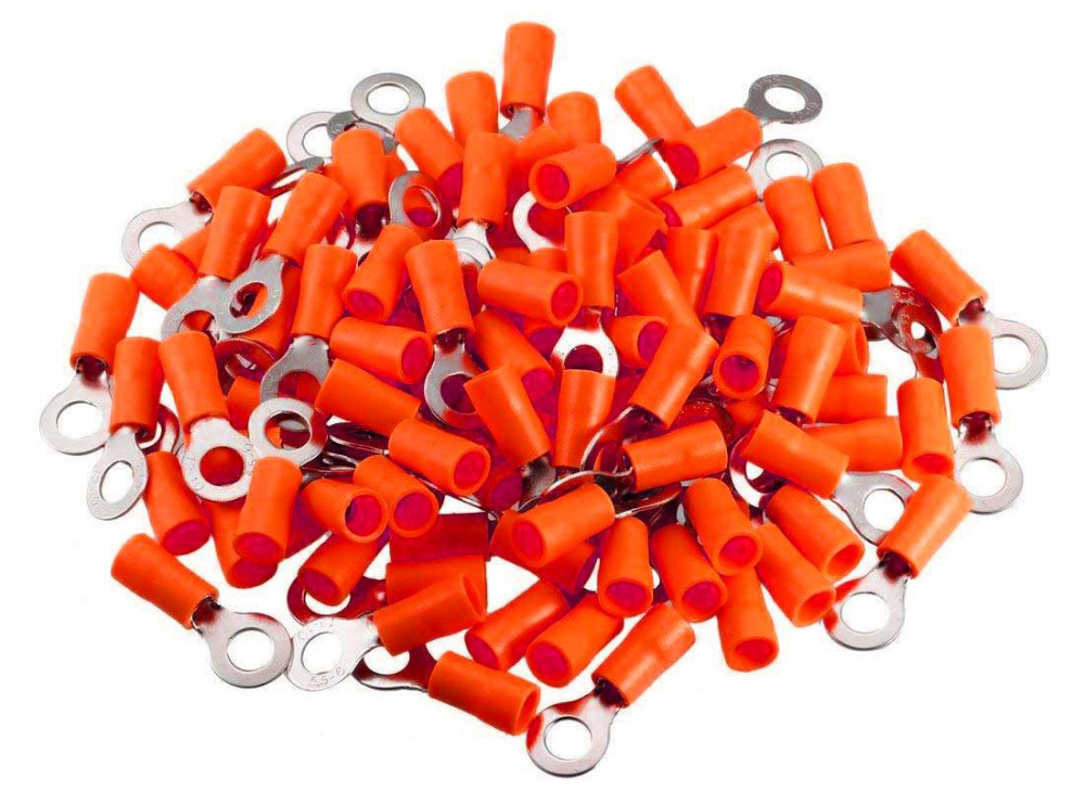 سرسیم گرد روکش دار قرمز مدل RV1.25-8 بسته100 تایی