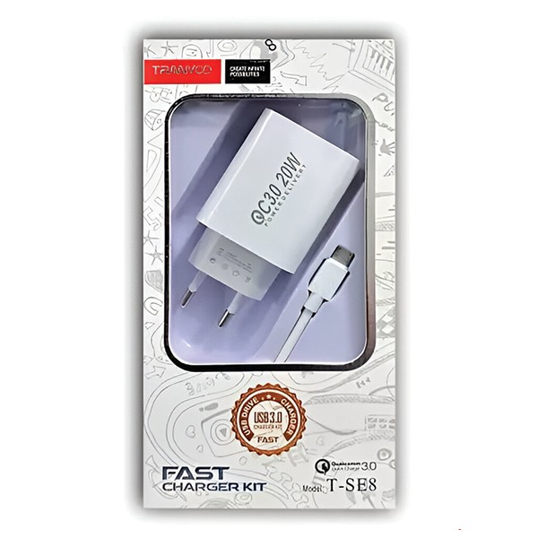 شارژر ترانیو مدل T-SE8 به همراه کابل microUSB