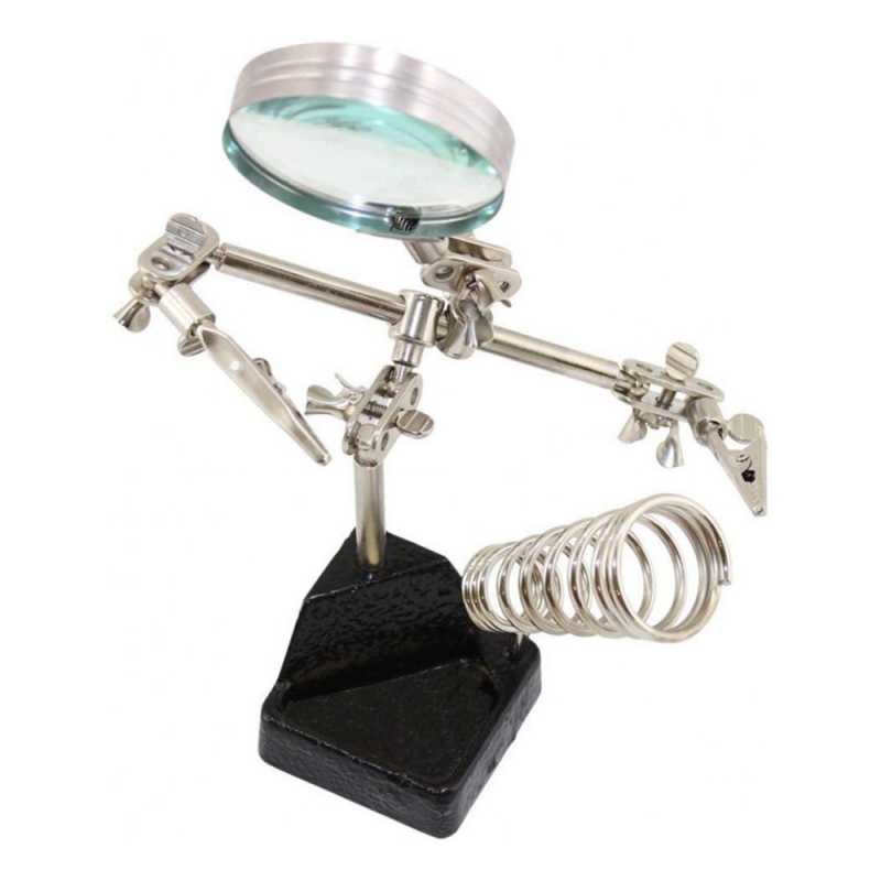 گیره مونتاژ ذره بین دار به همراه پایه هویه مارک TNI-U مدل TU-1062T گیره مونتاژ ذره بین دار به همراه پایه هویه مارک TNI-U مدل TU-1062T