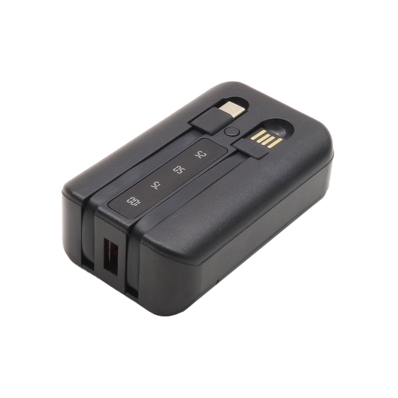 کیس پاوربانک با ورودی Type-C دو خروجی USB دارای کابل مدل KH-810