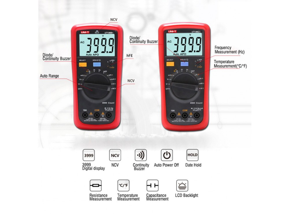 مولتی متر اتورنج UNI-T مدل +UT136C
