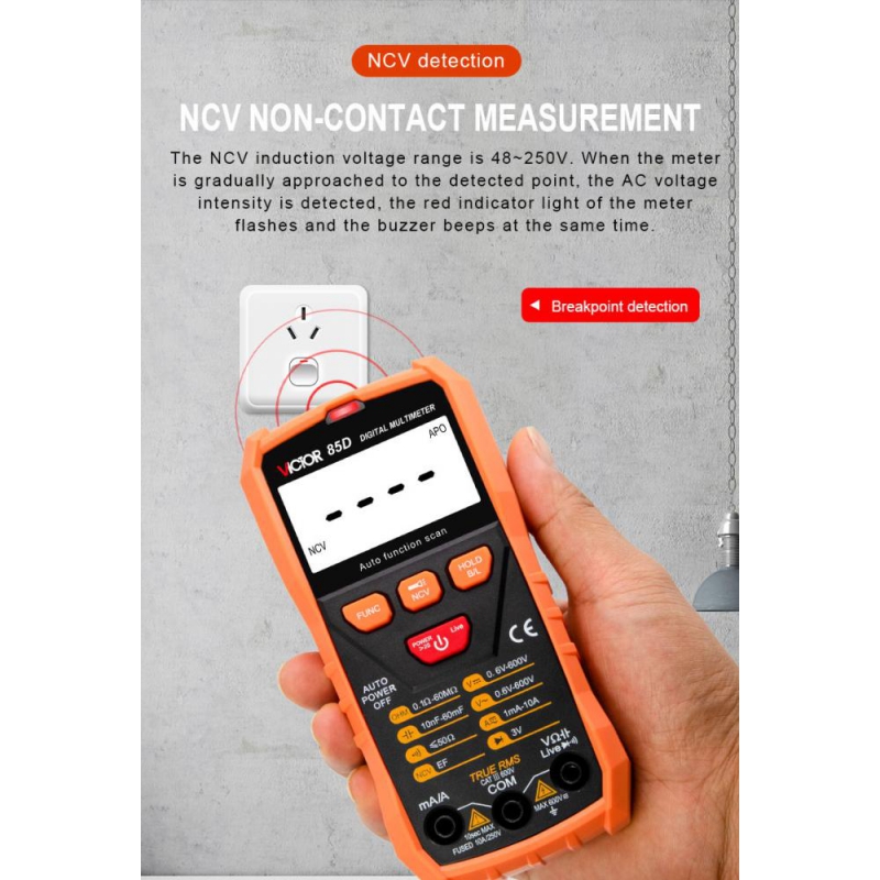 مولتی متر اتورنج دیجیتال VICTOR مدل 85D